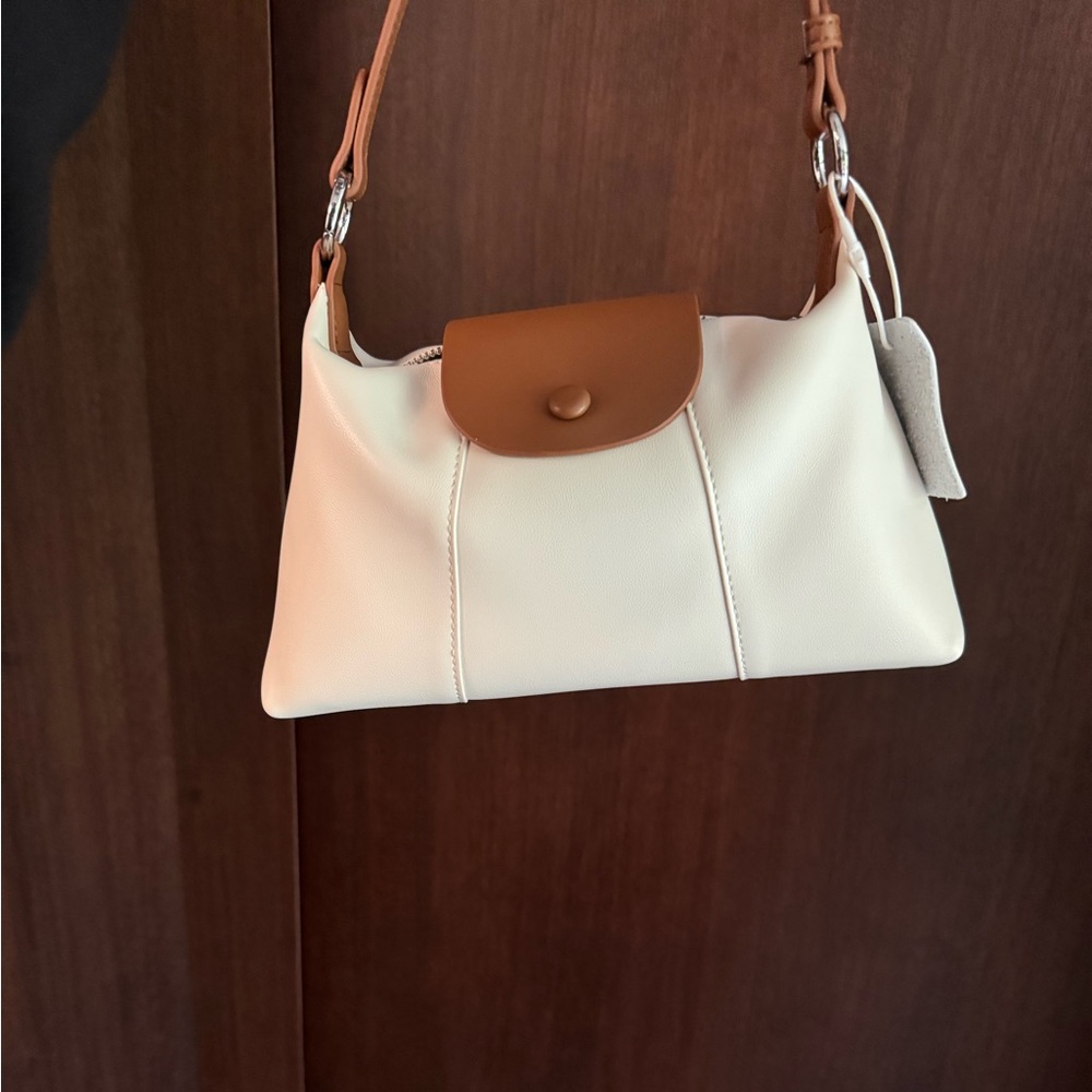 Long champ style shoulder bag